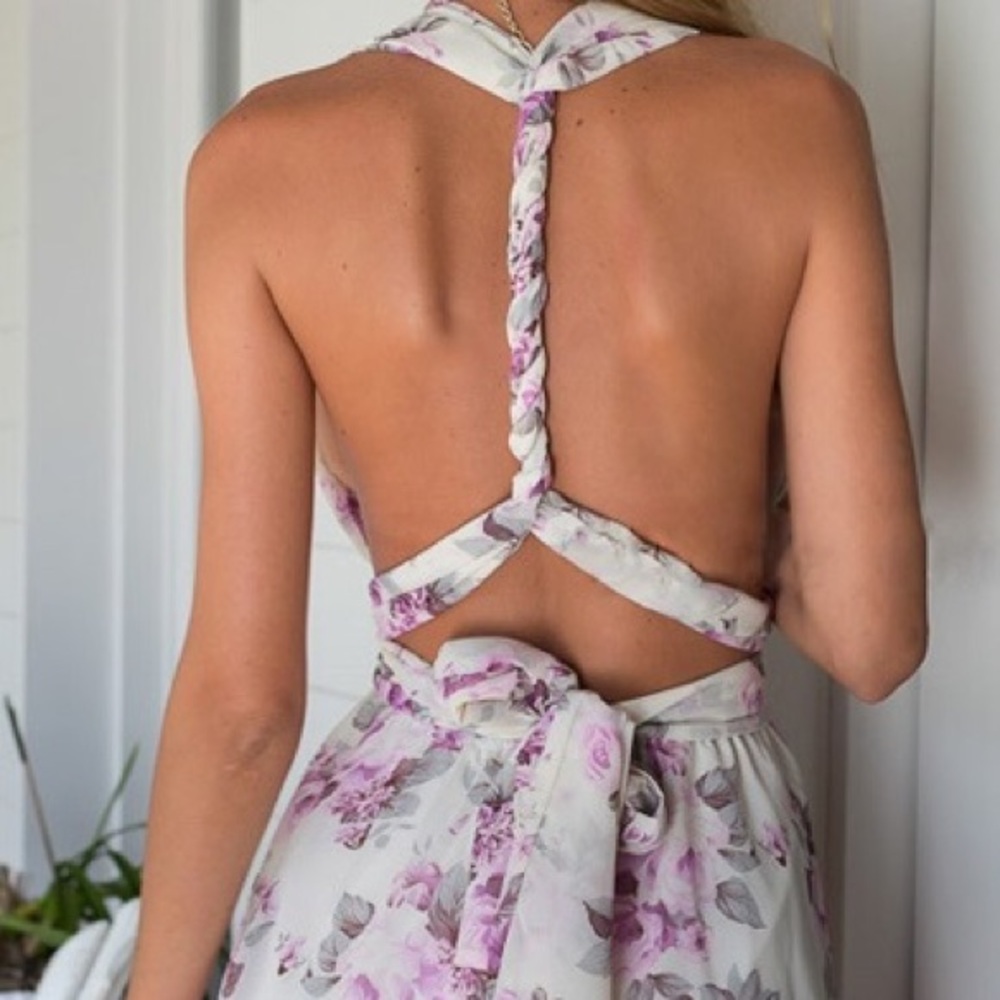 Floral Bandage Wrap Romper - Picture 7 of 9
